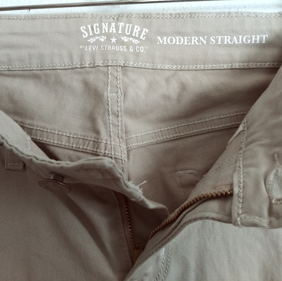 Signature By Levi Strauss Pant Men's 31X34 Sand Khaki Work Wear - Picture 3 of 7